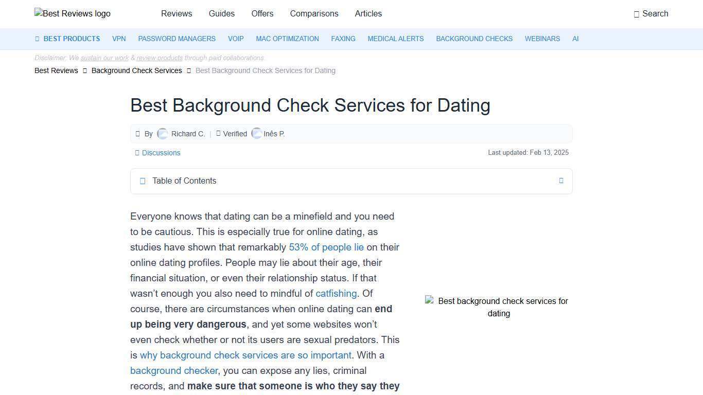 Best Background Check Services for Dating of 2026 Best Reviews